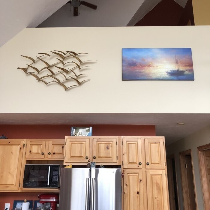 Beautiful Patterned Metal Flocking Birds Wall Decor