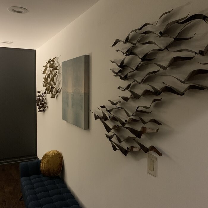 Beautiful Patterned Metal Flocking Birds Wall Decor