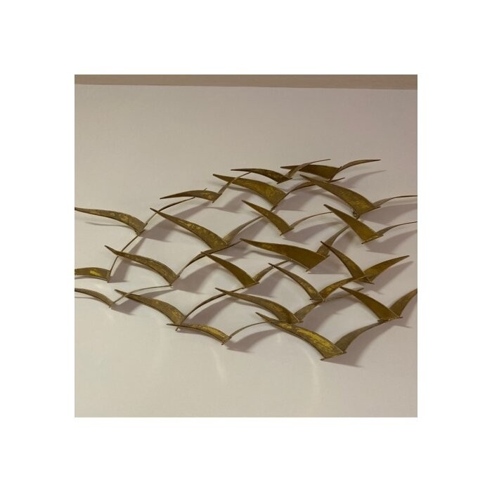 Beautiful Patterned Metal Flocking Birds Wall Decor