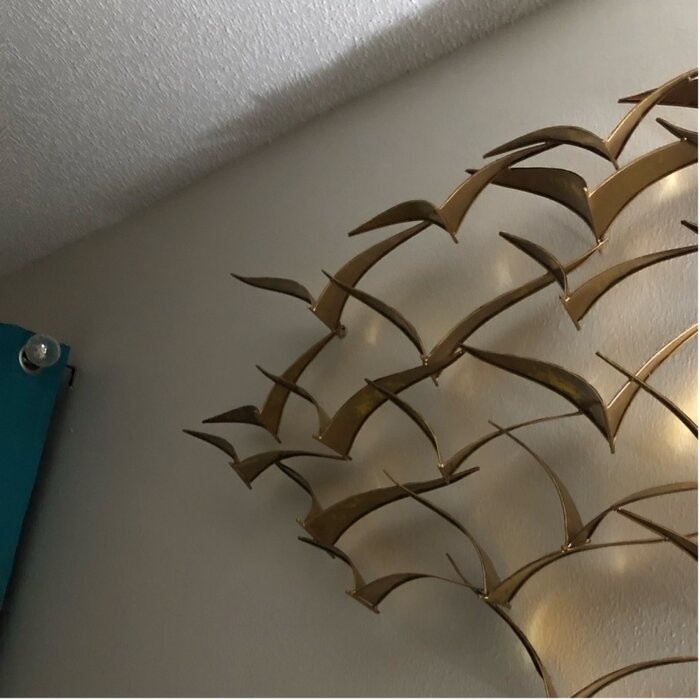 Beautiful Patterned Metal Flocking Birds Wall Decor