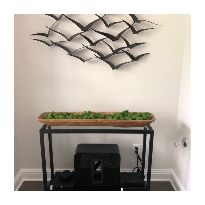 Beautiful Patterned Metal Flocking Birds Wall Decor