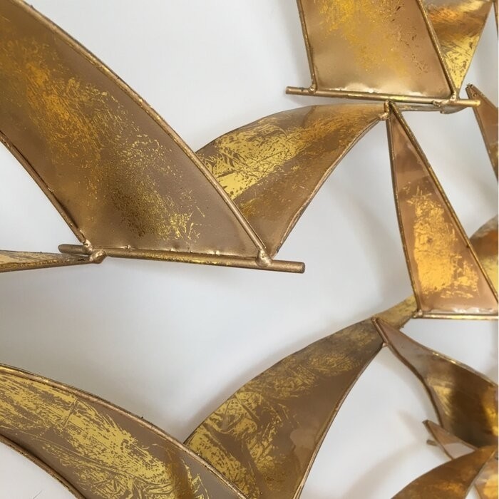 Beautiful Patterned Metal Flocking Birds Wall Decor