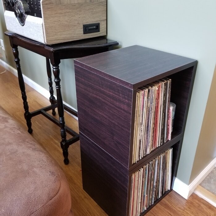 Bellwood Record Album Stackable Cube Multimedia Storage