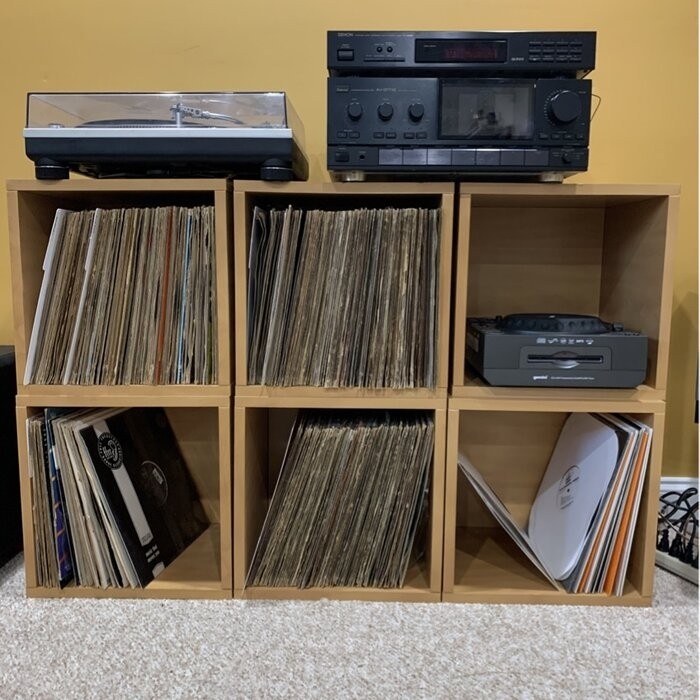 Bellwood Record Album Stackable Cube Multimedia Storage