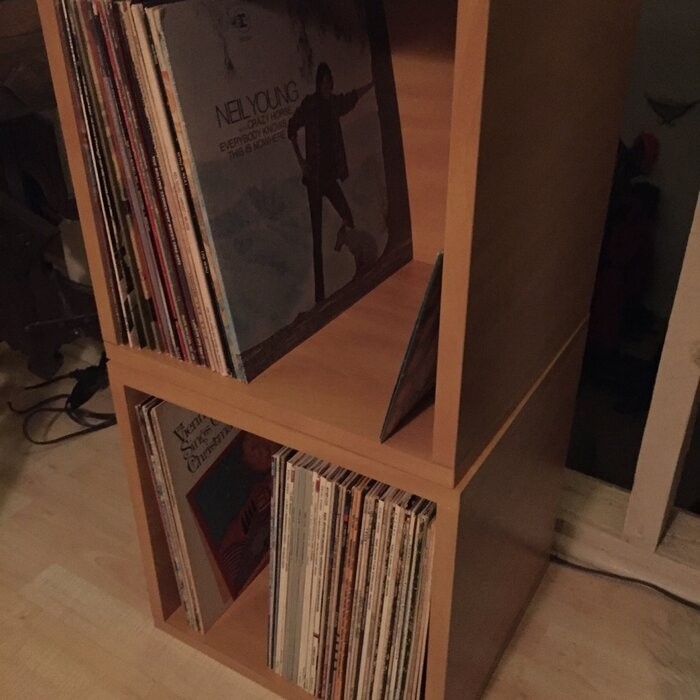 Bellwood Record Album Stackable Cube Multimedia Storage