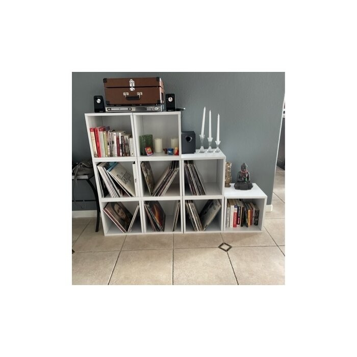 Bellwood Record Album Stackable Cube Multimedia Storage