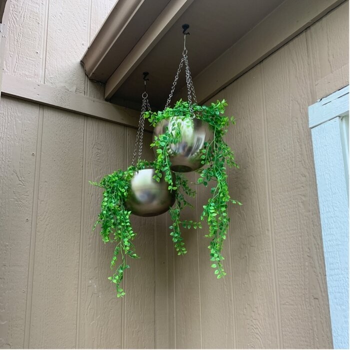 Benally 2 - Piece Iron Hanging Planter Set
