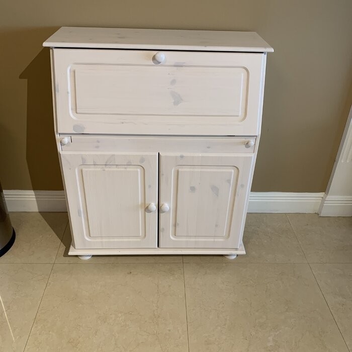 Benedetto Solid Wood Secretary Desk with Hutch
