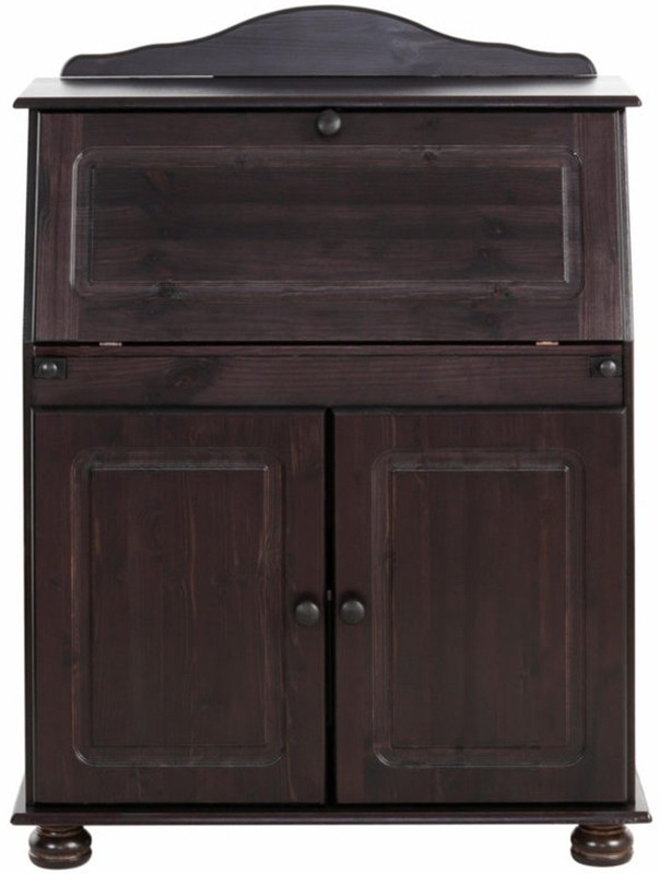 Benedetto Solid Wood Secretary Desk with Hutch