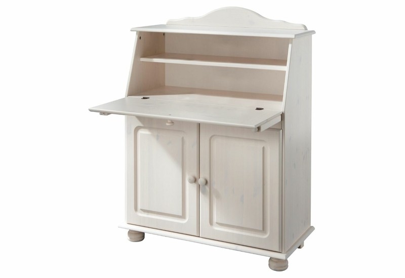 Benedetto Solid Wood Secretary Desk with Hutch