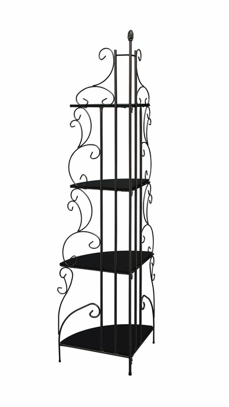 Benson 73.5'' H x 23.25'' W Metal Corner Bookcase