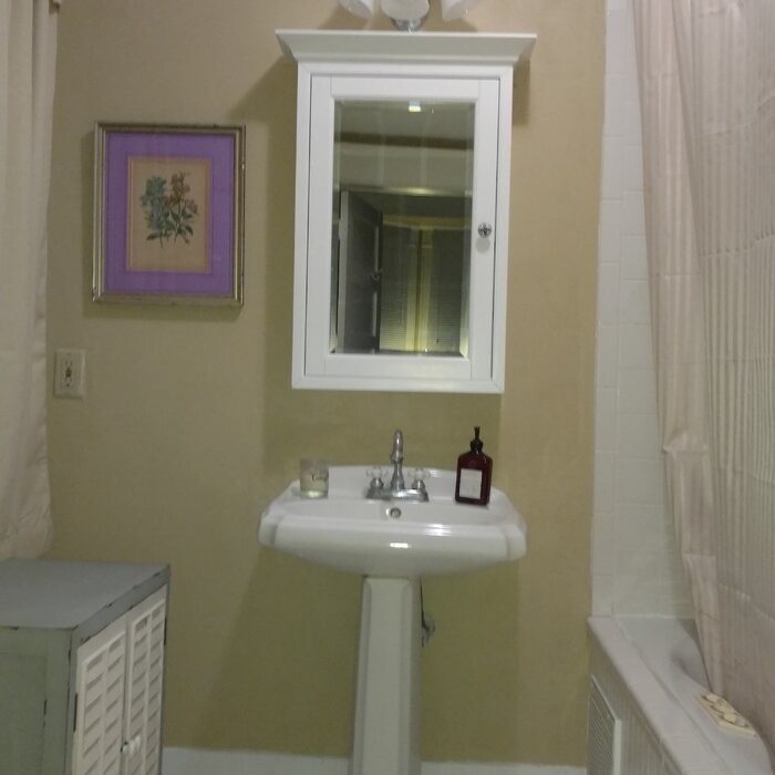 Bernardsville Surface Mount Framed Medicine Cabinet with 4 Adjustable Shelves