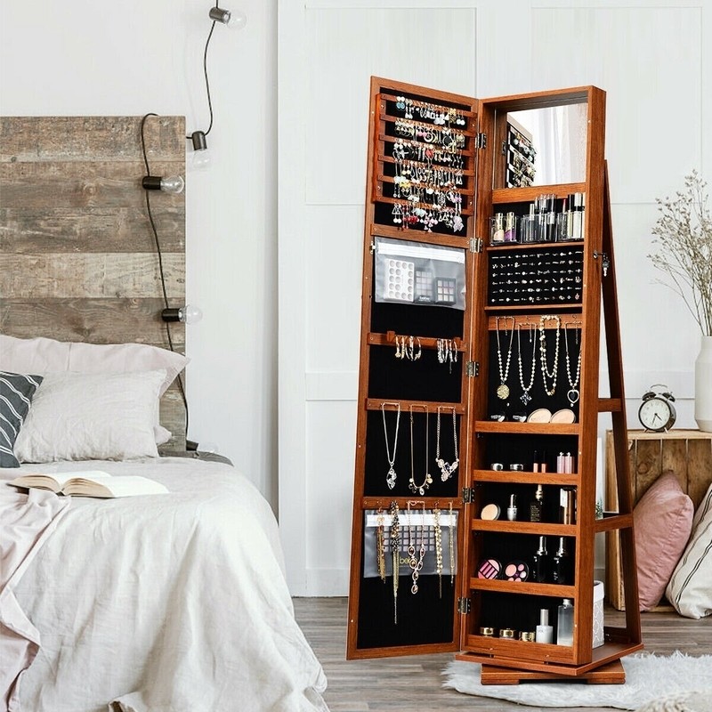Bernet 15'' Wide Jewelry Armoire with Mirror
