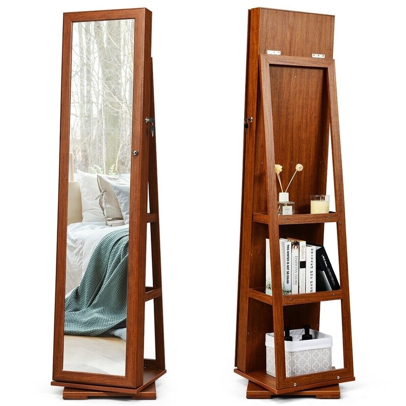 Bernet 15'' Wide Jewelry Armoire with Mirror
