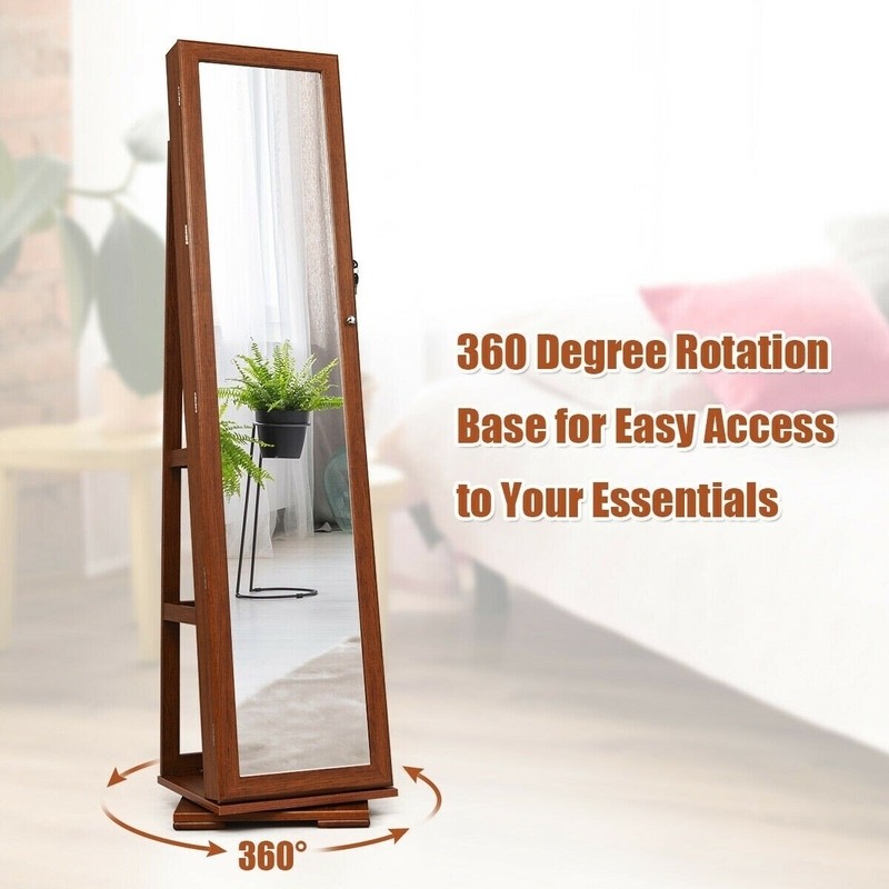 Bernet 15'' Wide Jewelry Armoire with Mirror