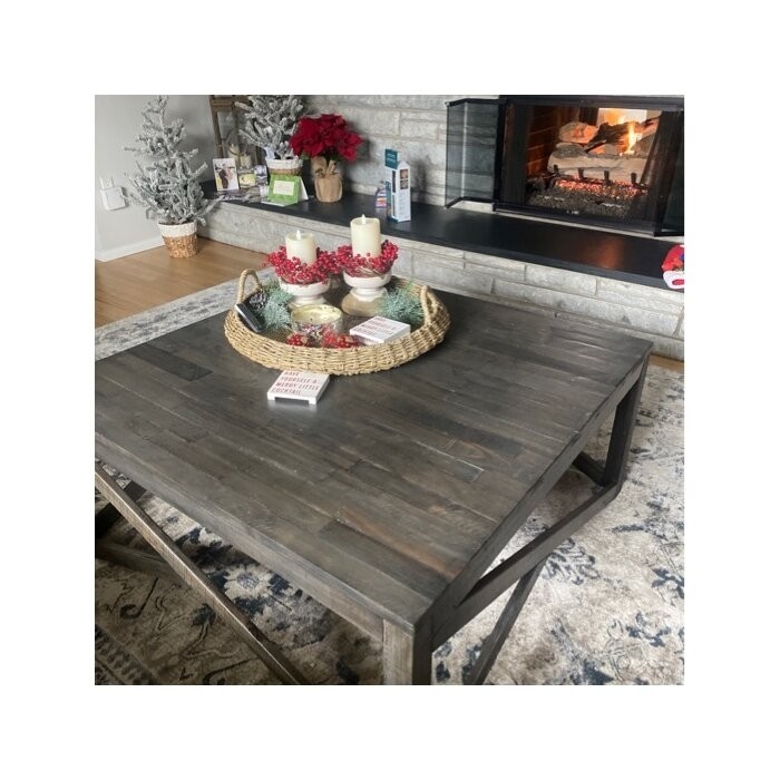 Billingsley Solid Wood Cross Legs Coffee Table