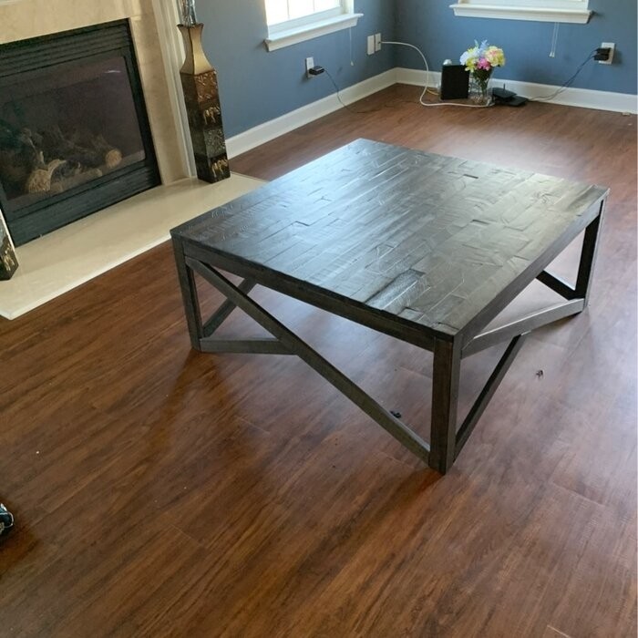 Billingsley Solid Wood Cross Legs Coffee Table
