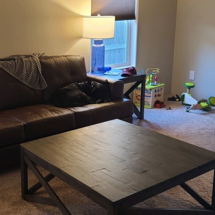 Billingsley Solid Wood Cross Legs Coffee Table