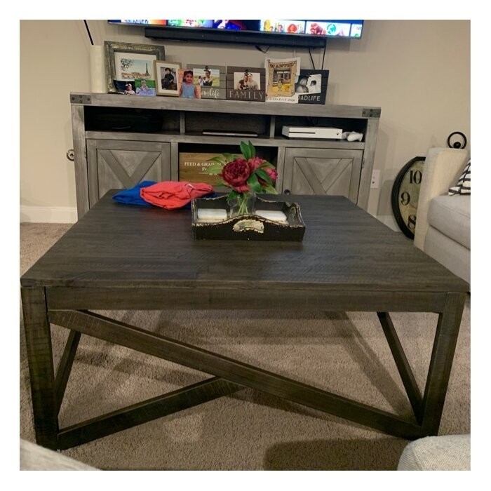 Billingsley Solid Wood Cross Legs Coffee Table