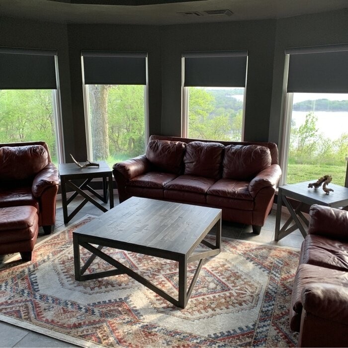 Billingsley Solid Wood Cross Legs Coffee Table