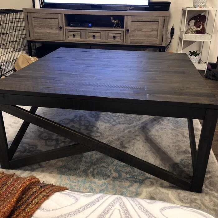 Billingsley Solid Wood Cross Legs Coffee Table
