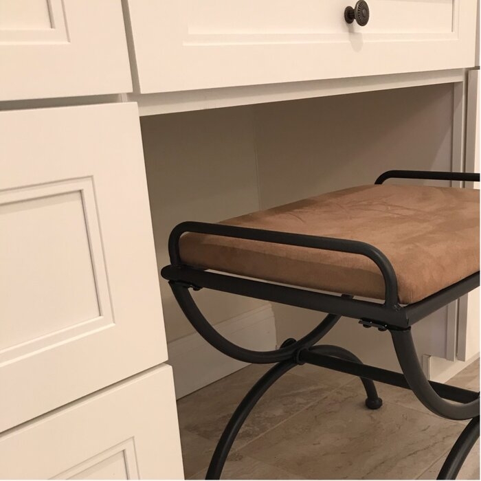 Blomberg 18'' Tall Steel Vanity Stool