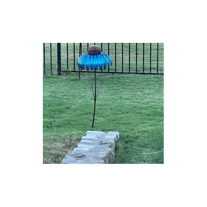 Blueberry Pie Coneflower Decorative Bird Feeder
