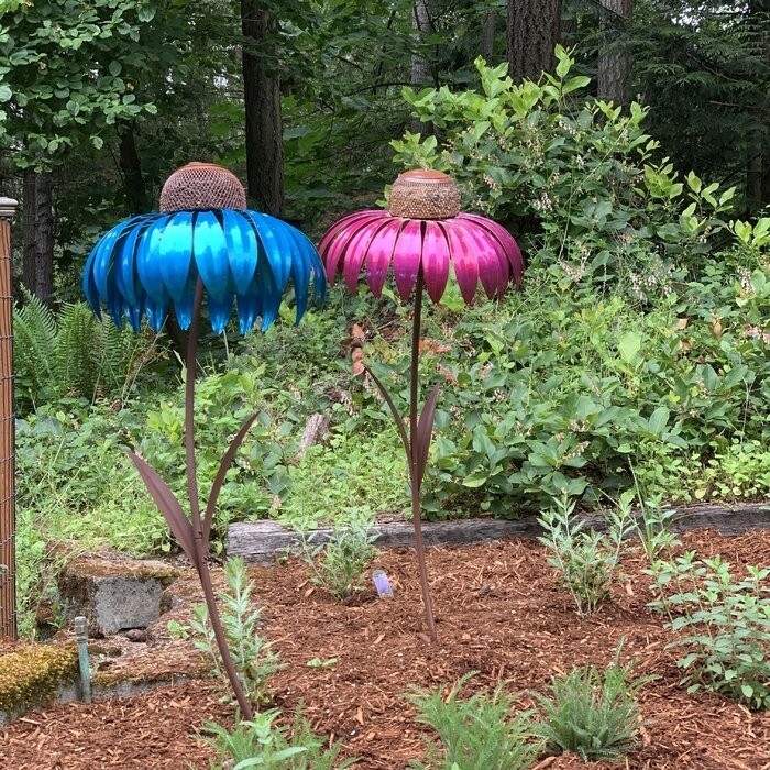 Blueberry Pie Coneflower Decorative Bird Feeder