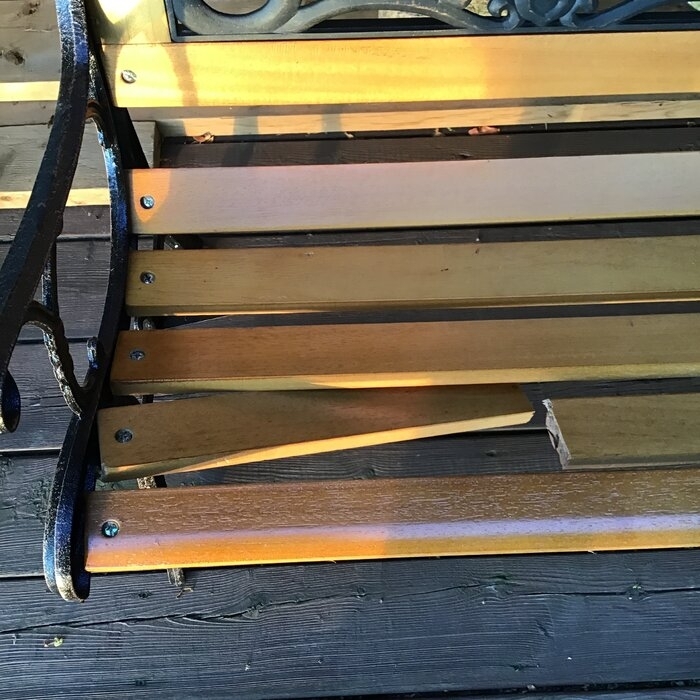 Brundidge Wooden and Cast Iron Park Bench
