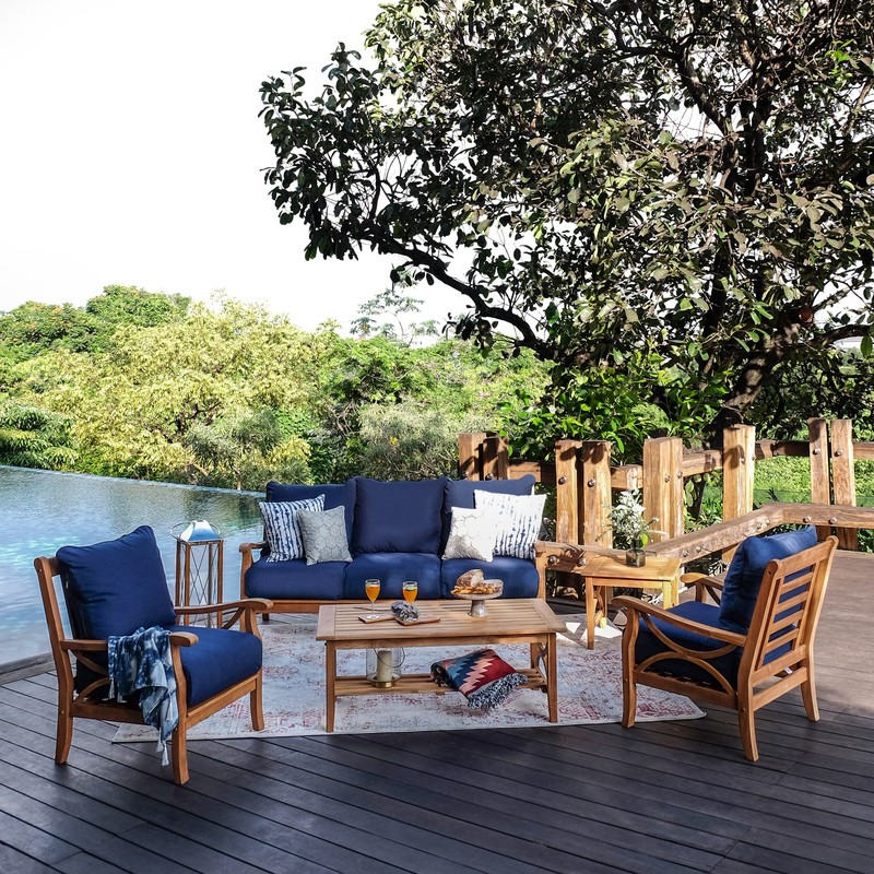 Brunswick Teak Patio Chair with Cushions