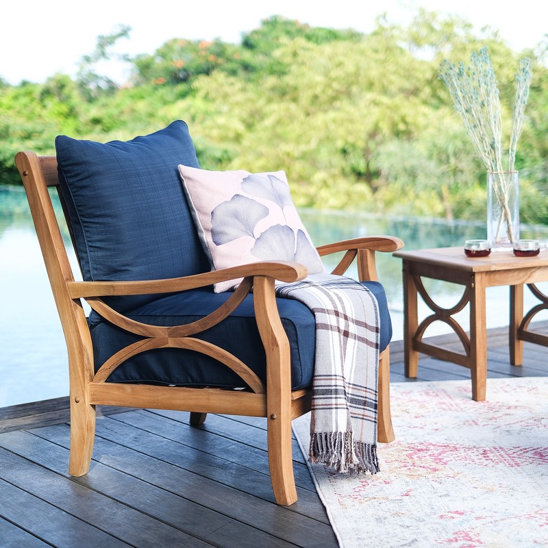 Brunswick Teak Patio Chair with Cushions