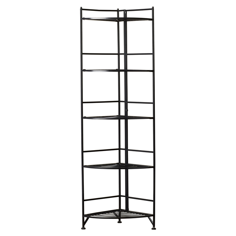 Burke 58'' H x 13.75'' W Iron Corner Bookcase