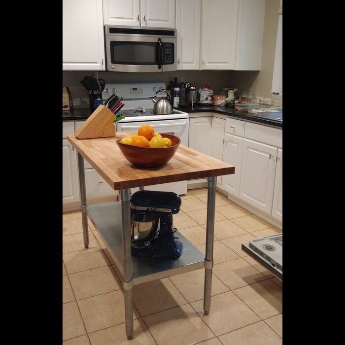 Butcher Block Top Workbench
