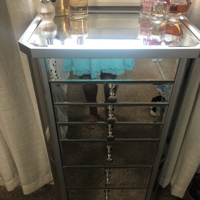 Caila 18'' Wide Jewelry Armoire with Mirror