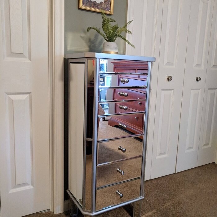 Caila 18'' Wide Jewelry Armoire with Mirror