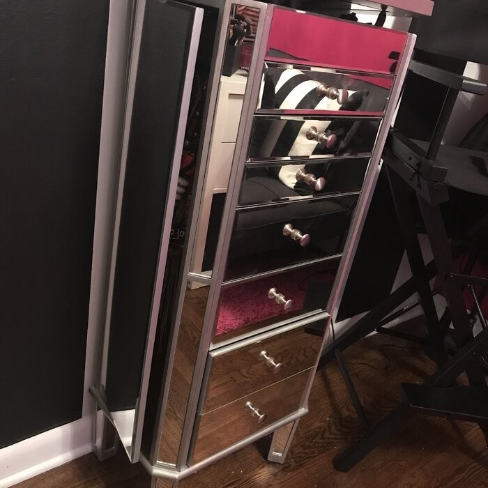 Caila 18'' Wide Jewelry Armoire with Mirror