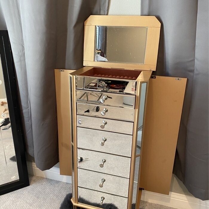 Caila 18'' Wide Jewelry Armoire with Mirror
