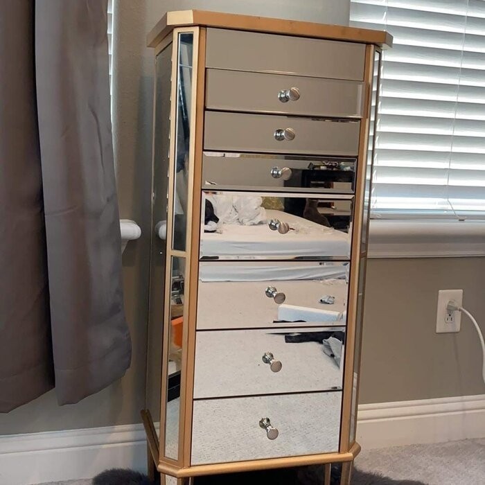 Caila 18'' Wide Jewelry Armoire with Mirror