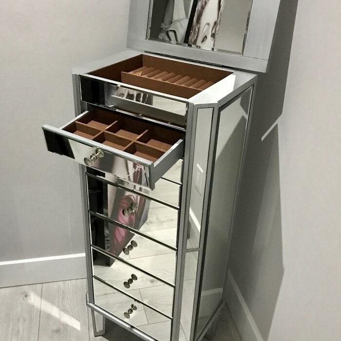 Caila 18'' Wide Jewelry Armoire with Mirror