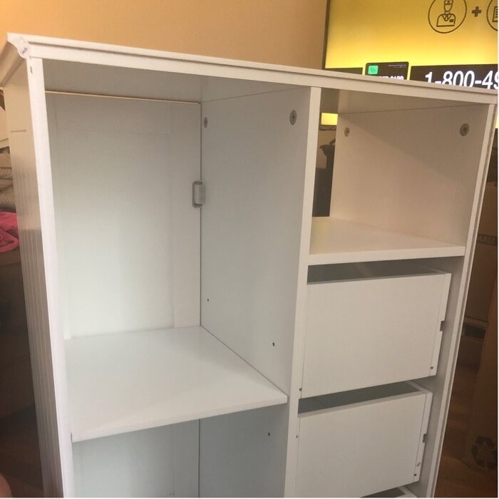 Caril 22.05'' W x 32.1'' H x 13.39'' D Free-Standing Bathroom Cabinet