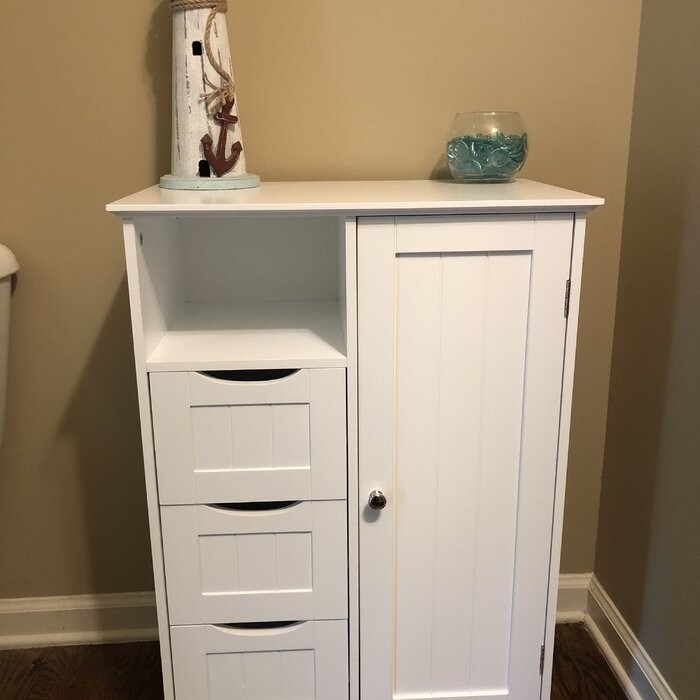 Caril 22.05'' W x 32.1'' H x 13.39'' D Free-Standing Bathroom Cabinet