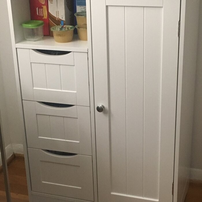 Caril 22.05'' W x 32.1'' H x 13.39'' D Free-Standing Bathroom Cabinet