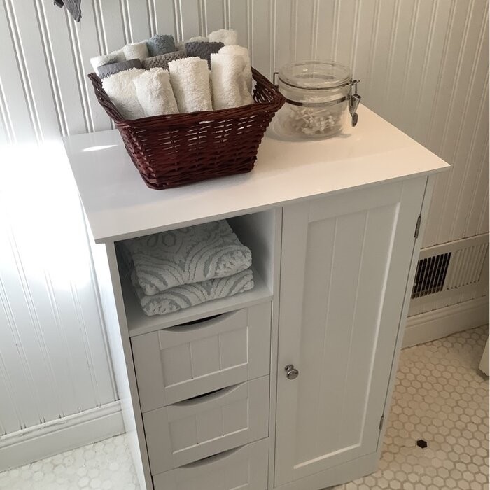 Caril 22.05'' W x 32.1'' H x 13.39'' D Free-Standing Bathroom Cabinet