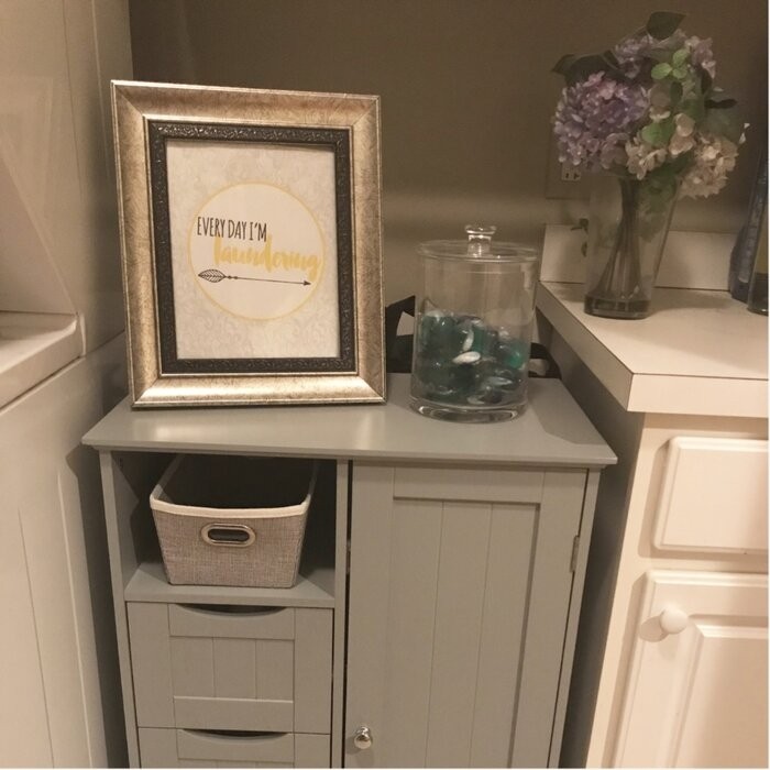 Caril 22.05'' W x 32.1'' H x 13.39'' D Free-Standing Bathroom Cabinet