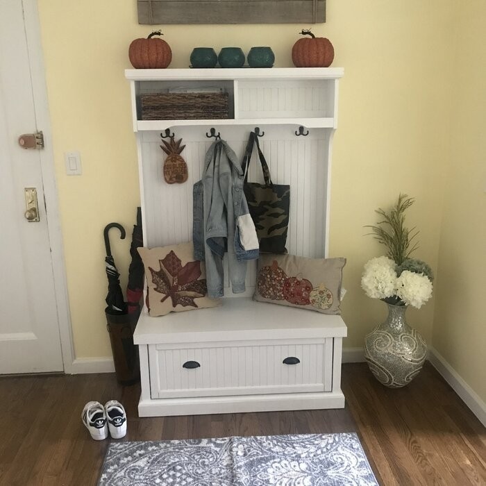 Carmel 40'' Wide Hall Tree with Bench and Shoe Storage