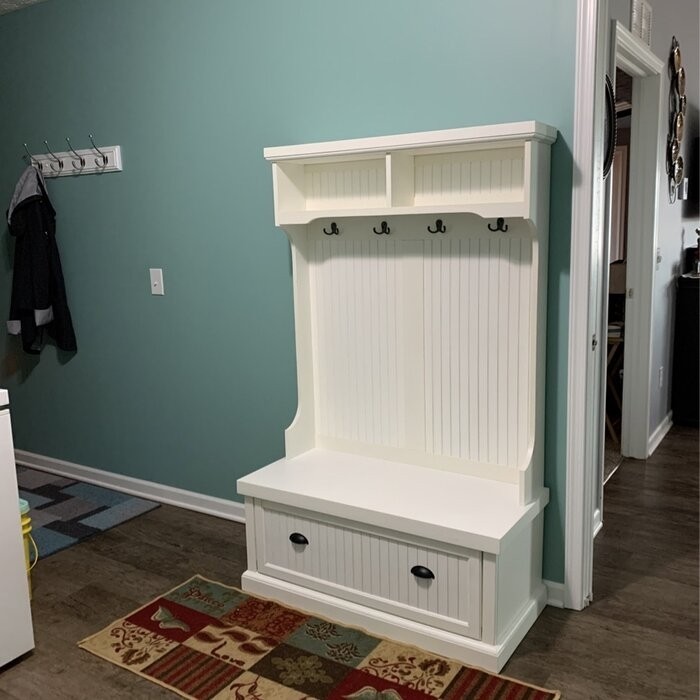 Carmel 40'' Wide Hall Tree with Bench and Shoe Storage