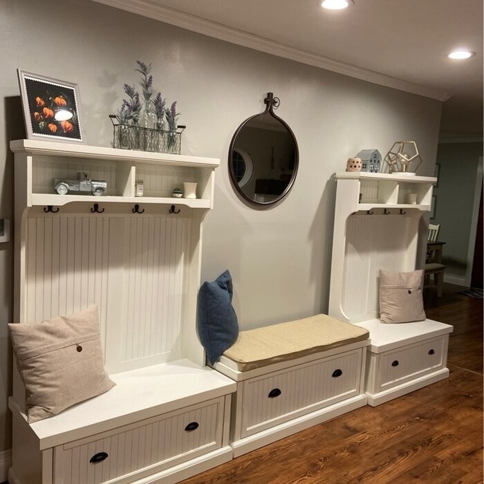 Carmel 40'' Wide Hall Tree with Bench and Shoe Storage
