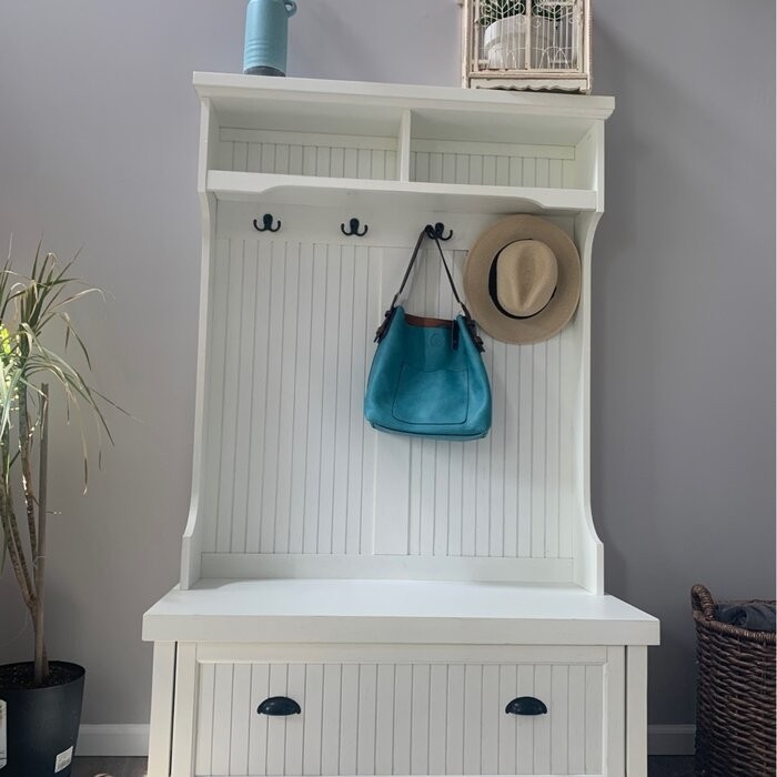 Carmel 40'' Wide Hall Tree with Bench and Shoe Storage