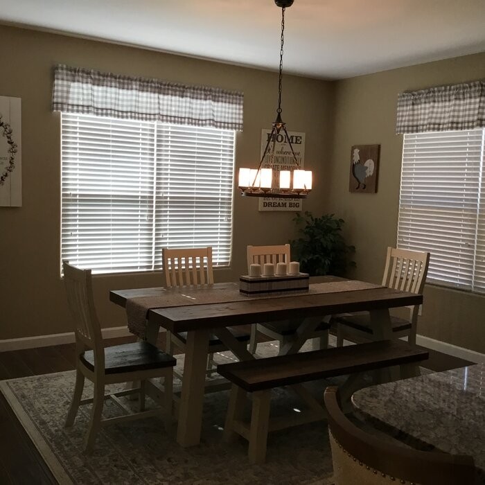 Caulder Checkered Cotton Tailored Window Valance