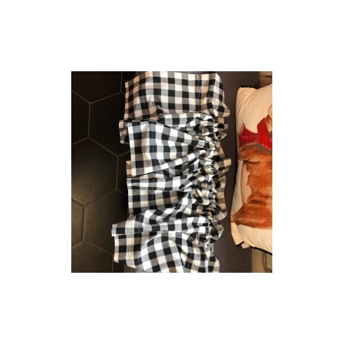 Caulder Checkered Cotton Tailored Window Valance